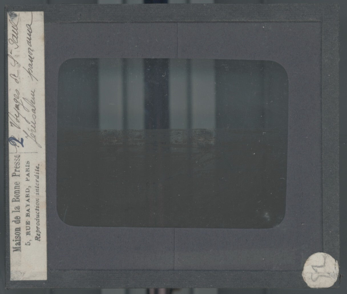 Jérusalem, paysage, photo plaque verre, noir & blanc, positif 8,5x10 cm