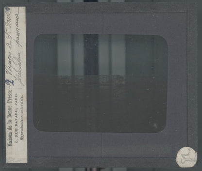 Jérusalem, paysage, photo plaque verre, noir & blanc, positif 8,5x10 cm