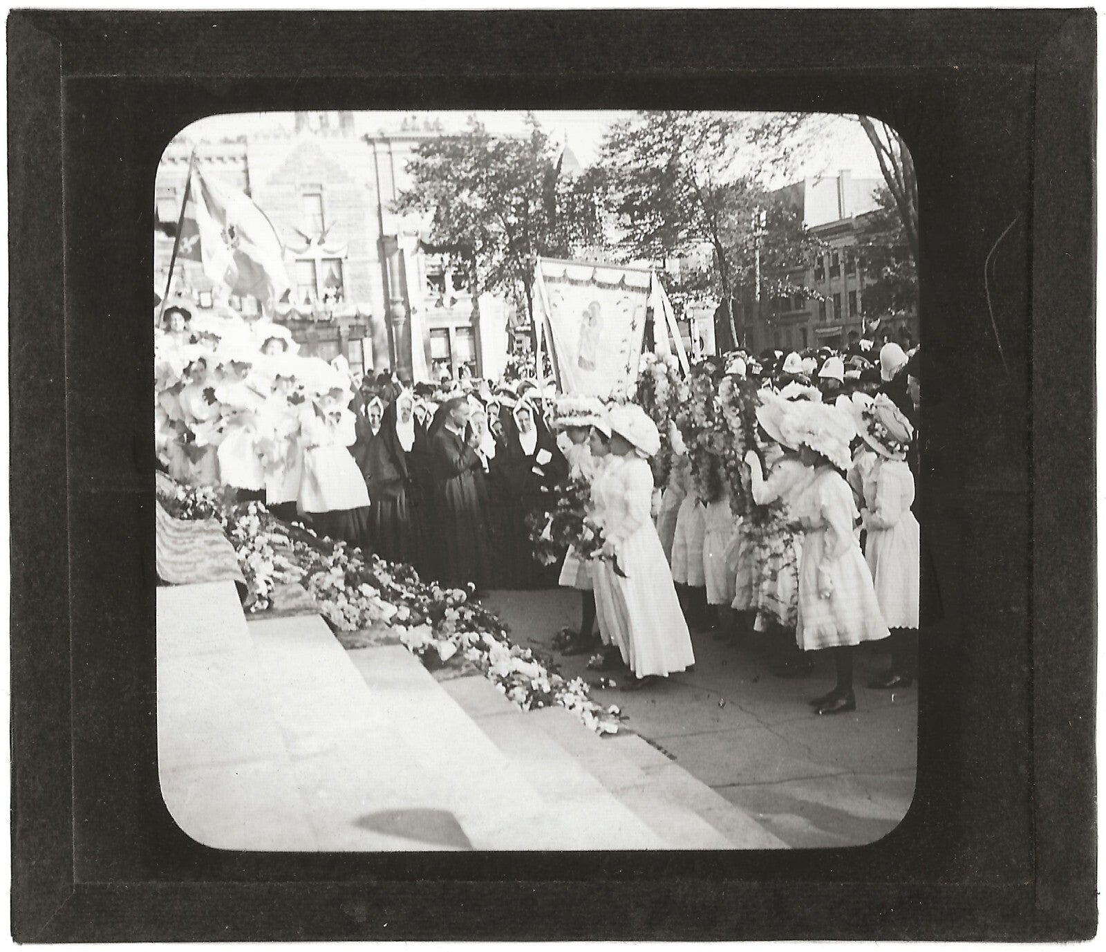Canada, Congrès Montréal, photo ancienne plaque de verre, positif 8,5x10 cm