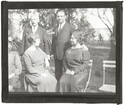 Valras-Plage, famille, France, photo ancienne plaque de verre, positif 8,5x10 cm