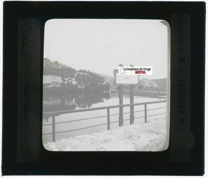 Lunde, Norvège, 1906, photo plaque verre, noir & blanc, positif 8,5x10 cm