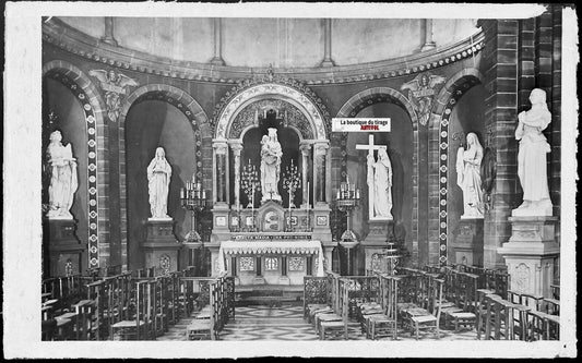 Plaque verre photo négatif noir & blanc 9x14 cm, Strasbourg, église Saint-Pierre