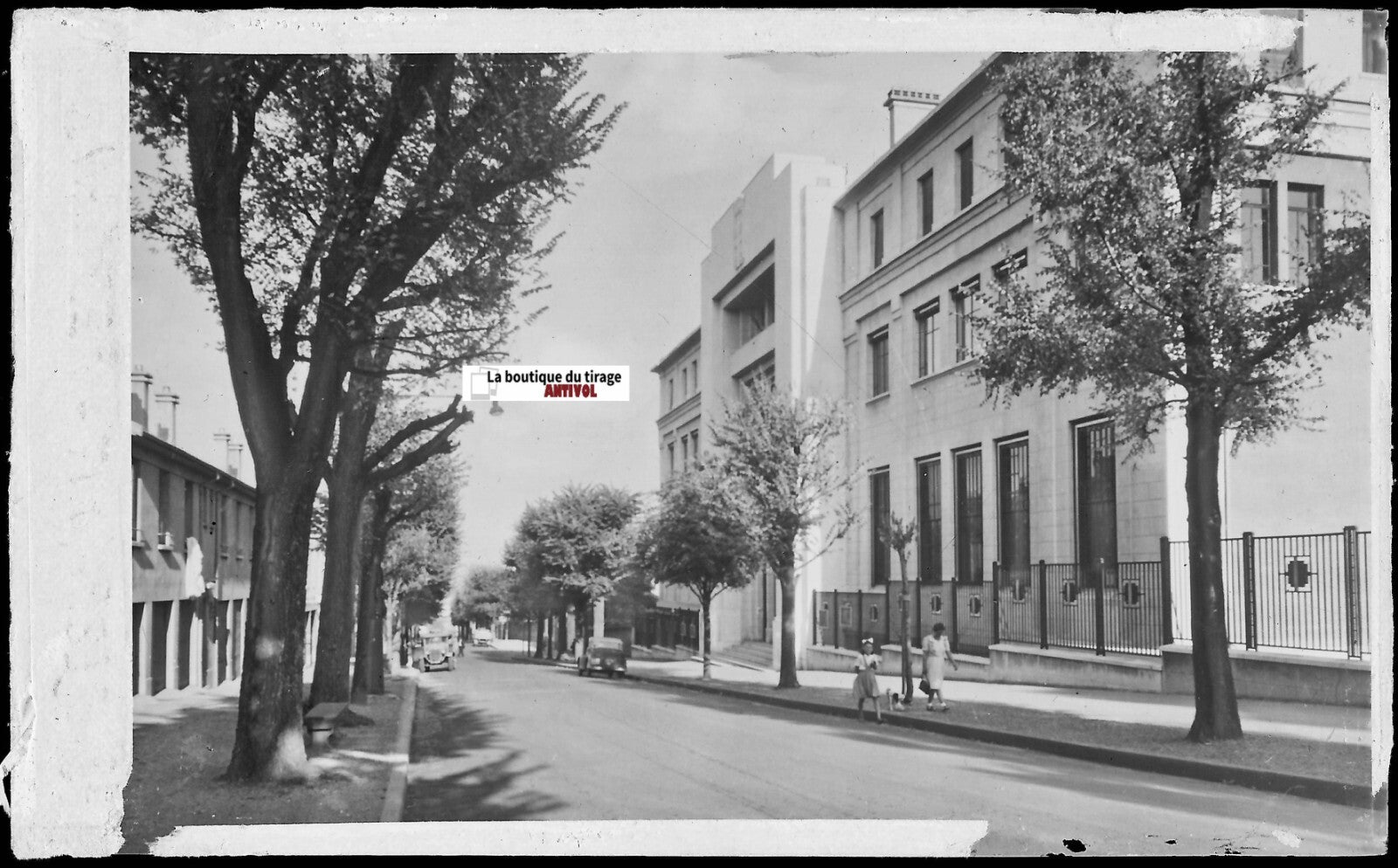 Plaque verre, photo négatif noir & blanc 9x14 cm, Clermont-Ferrand, Carnot