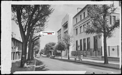 Plaque verre, photo négatif noir & blanc 9x14 cm, Clermont-Ferrand, Carnot