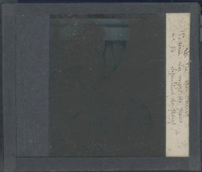 La mise au tombeau, photo ancienne plaque verre, noir & blanc, 8,5x10 cm