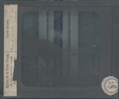 Lac de Tibériade, photo ancienne plaque verre, noir & blanc, positif 8,5x10 cm