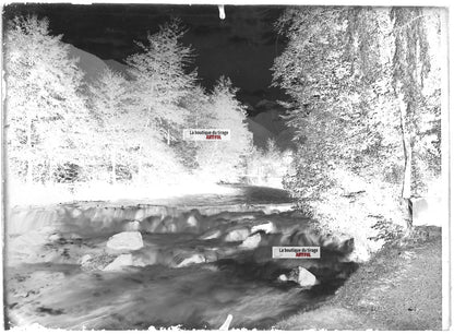 Plaque verre photo ancienne négatif noir et blanc 13x18 cm Bagnères-de-Luchon FR