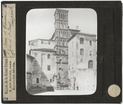 Basilique Santi Giovanni e Paolo, photo plaque de verre, positif 8,5x10 cm