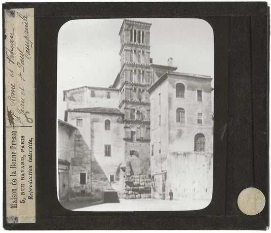 Basilique Santi Giovanni e Paolo, photo plaque de verre, positif 8,5x10 cm