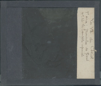 La Tempête apaisée, Christ, photo plaque verre, noir & blanc, positif 8,5x10 cm