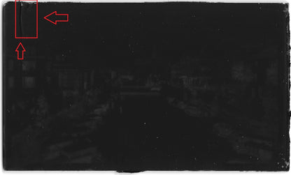 Vichy, place de La Poste, Plaque verre photo, négatif noir & blanc 6x11 cm