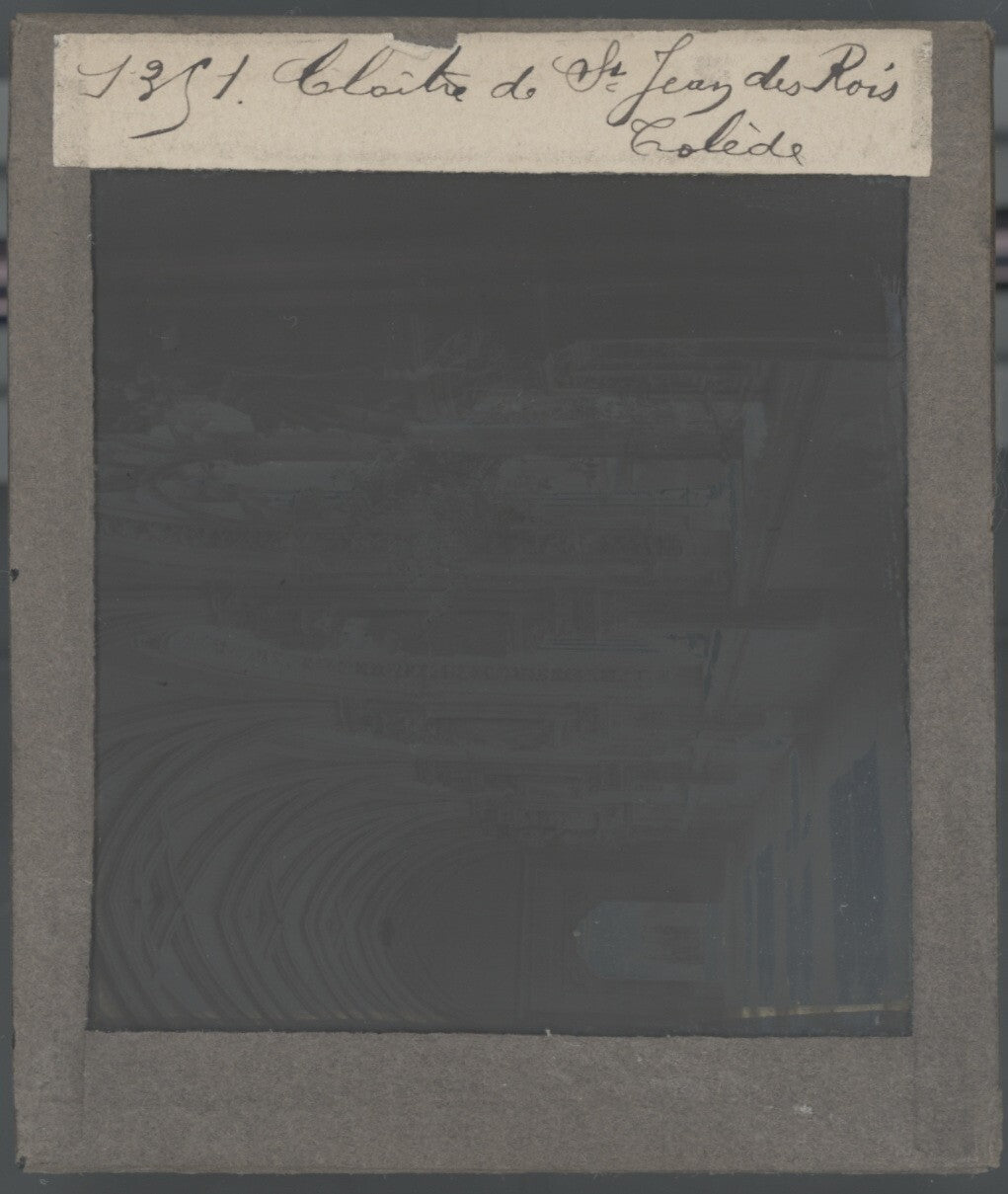 Monastère de Saint-Jean des rois, photo plaque de verre, positif 8,5x10 cm