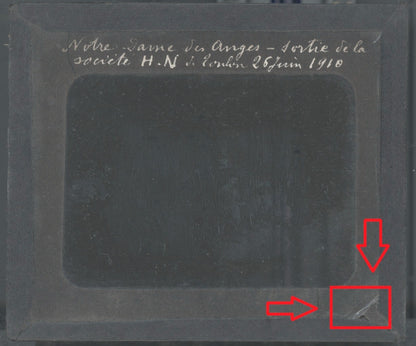 Notre Dame des Anges, groupe, photo ancienne plaque de verre, positif 8,5x10 cm