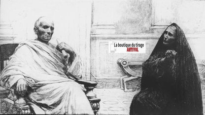 Luc, scène religieuse, dessin peinture plaque de verre, positif 8,5x10 cm