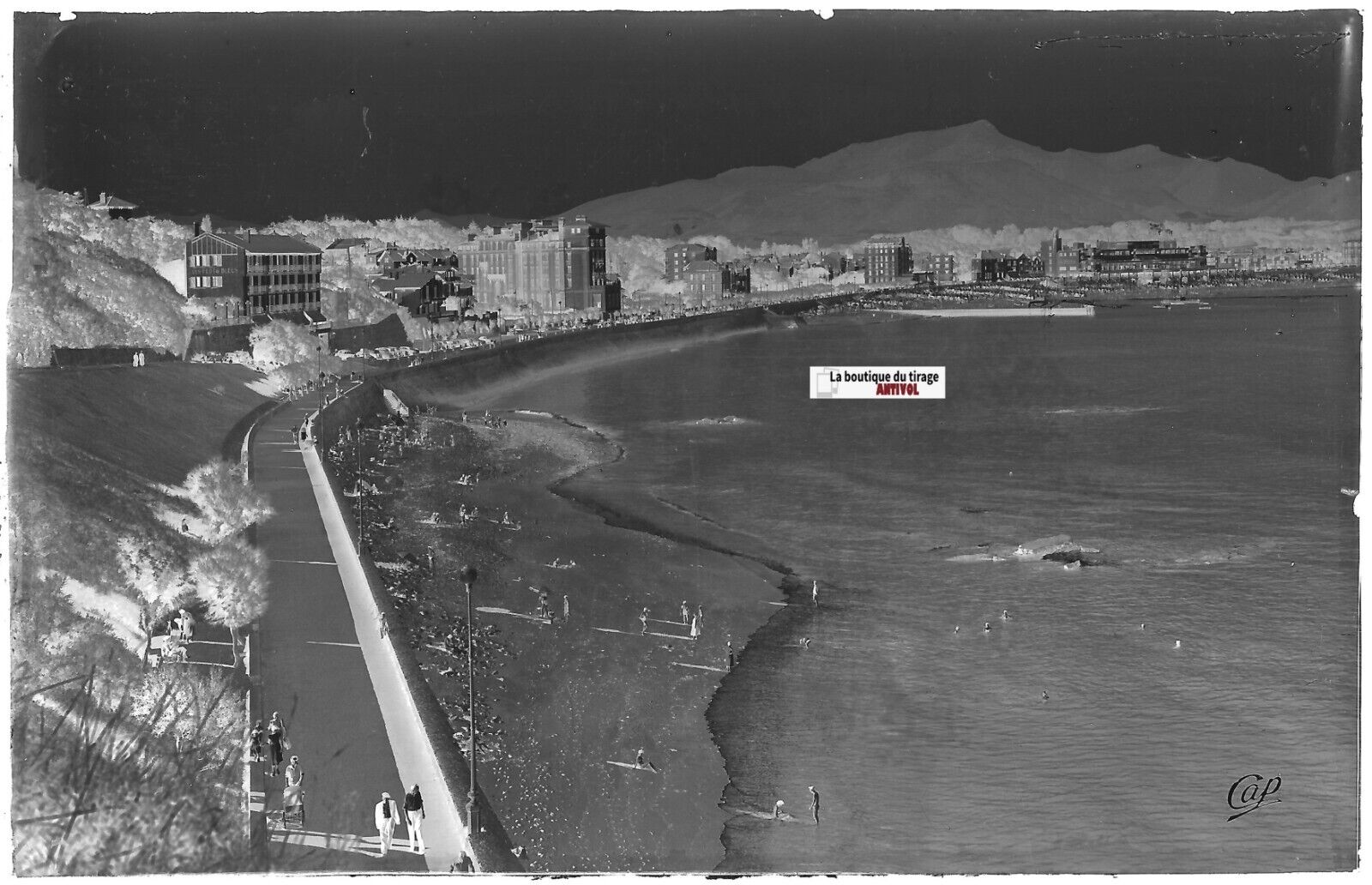 Saint-Jean-de-Luz, bateaux, photos plaque de verre, lot de 5 négatifs 9x14 cm