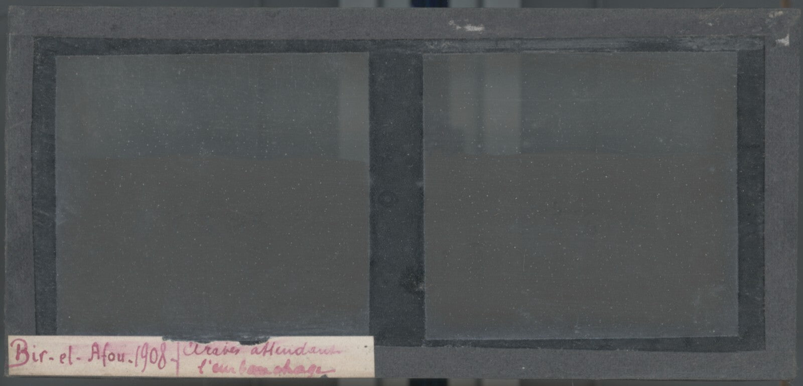 Arabes, Bir el Afou, Tunisie 1908, plaque verre stéréoscopique, positif 7x15 cm