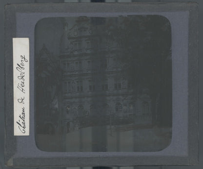 Heidelberg, Allemagne, photo plaque verre, noir & blanc, positif 8,5x10 cm