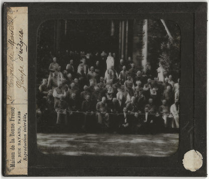 Groupe d'évêques, Montréal, photo ancienne plaque de verre, positif 8,5x10 cm