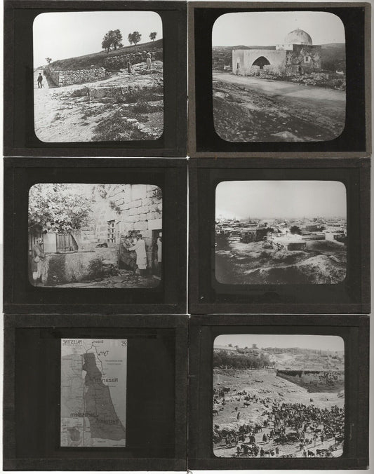 Palestine Jérusalem, photos vintage plaques de verre, lot 10 positifs 8,5x10 cm