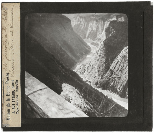 L'usine Force et Lumière, photo ancienne plaque verre, positif 8,5x10 cm