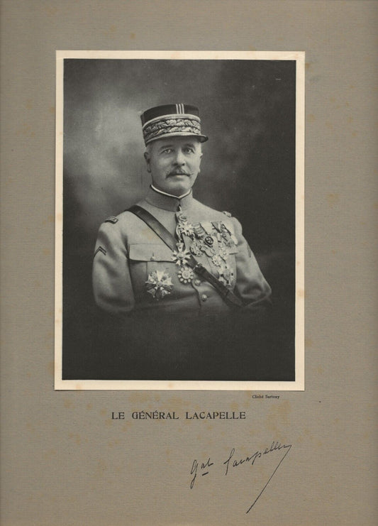 Photo ancienne, portrait militaire général Lacapelle, cliché Sartony, France