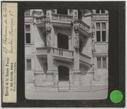 Château Royal de Blois, photo ancienne plaque de verre, positif 8,5x10 cm