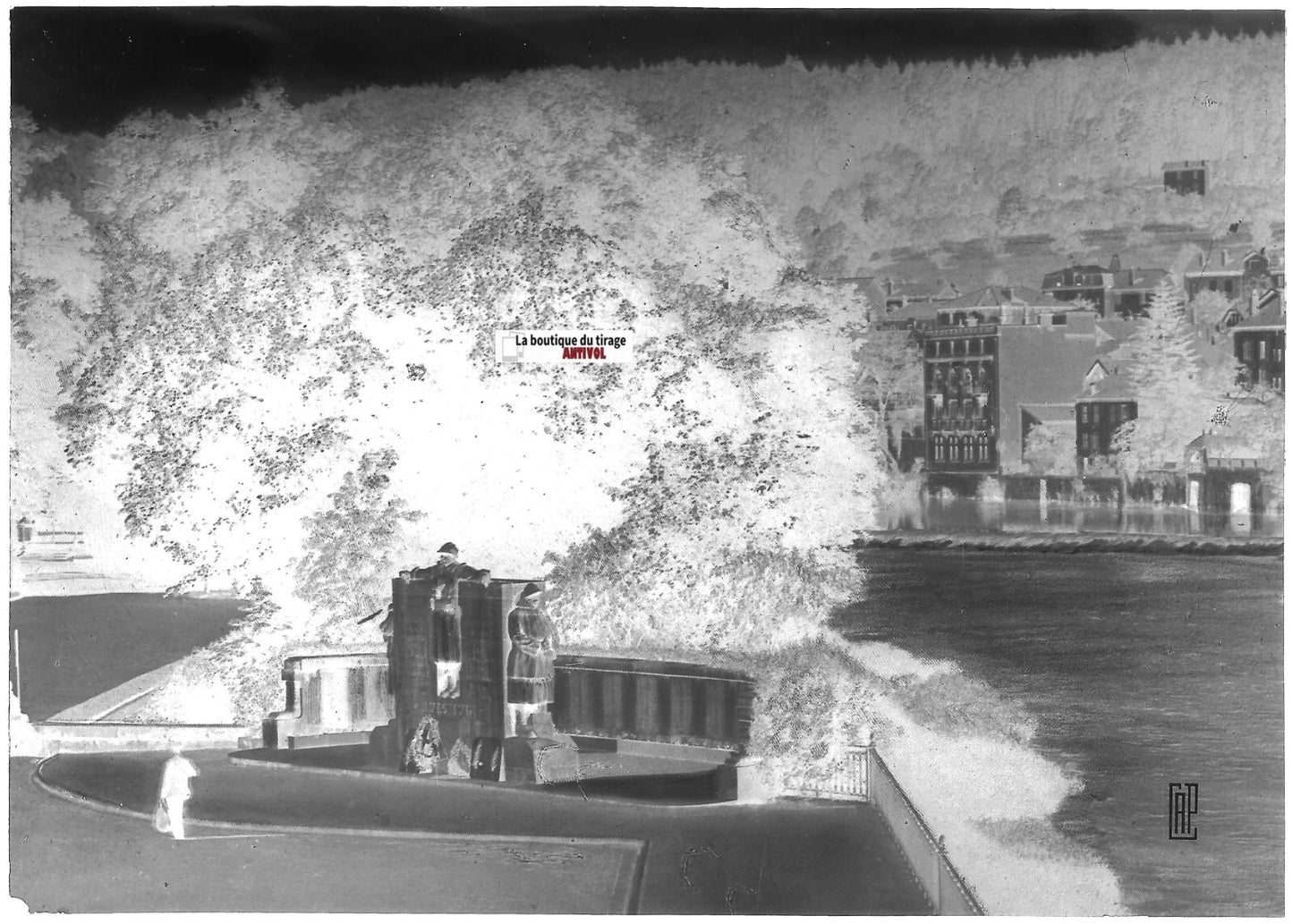 Epinal, Vosges, Plaque verre photo, négatif noir & blanc 10x15 cm France