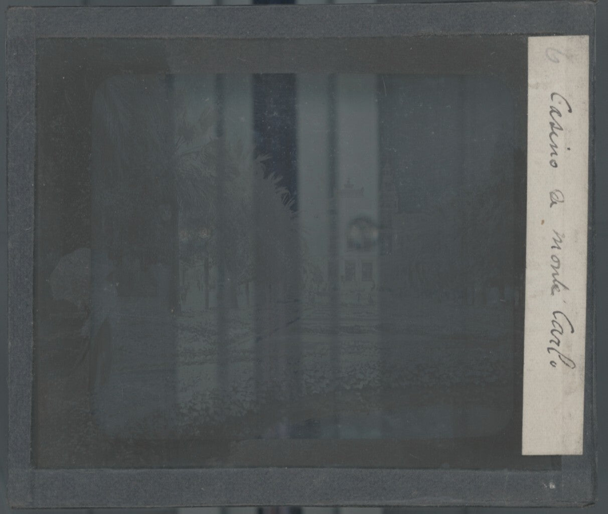 Le Casino de Monte-Carlo, photo plaque verre, noir & blanc, positif 8,5x10 cm