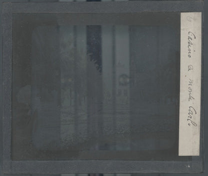 Le Casino de Monte-Carlo, photo plaque verre, noir & blanc, positif 8,5x10 cm