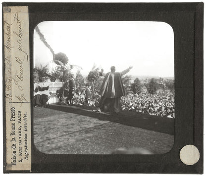 Foule, Canada Congrès Montréal, photo plaque de verre, positif 8,5x10 cm