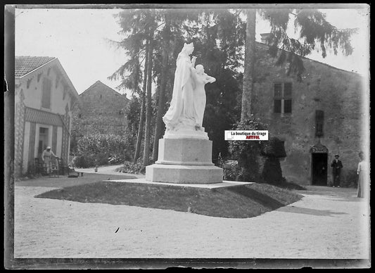 Domrémy-la-Pucelle Jeanne d'Arc, Plaque verre photo, négatif noir & blanc 6x9 cm - La Boutique Du Tirage 