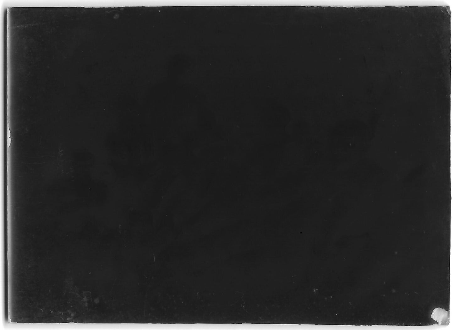 Campagne, famille, Plaque verre photo ancienne, négatif noir & blanc 6x9 cm