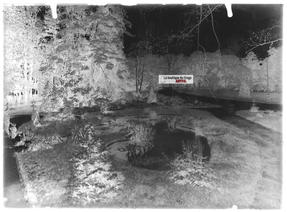 Plaque verre photo ancienne négatif noir et blanc 13x18 cm Nancy Sainte-Marie