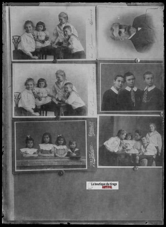 Plaque verre photo ancienne négatif noir et blanc 13x18 cm Boissonnas Trefzger