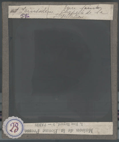 Église de la Flagellation, photo ancienne plaque de verre, positif 8,5x10 cm