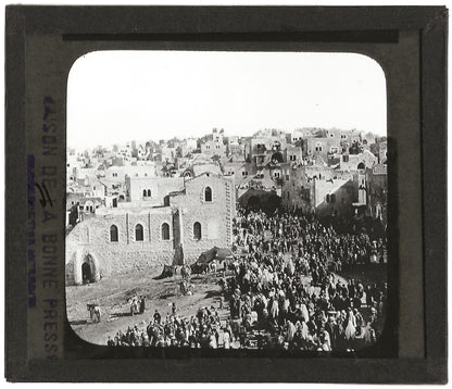 Bethléem, Cisjordanie, photo ancienne plaque de verre, positif 8,5x10 cm