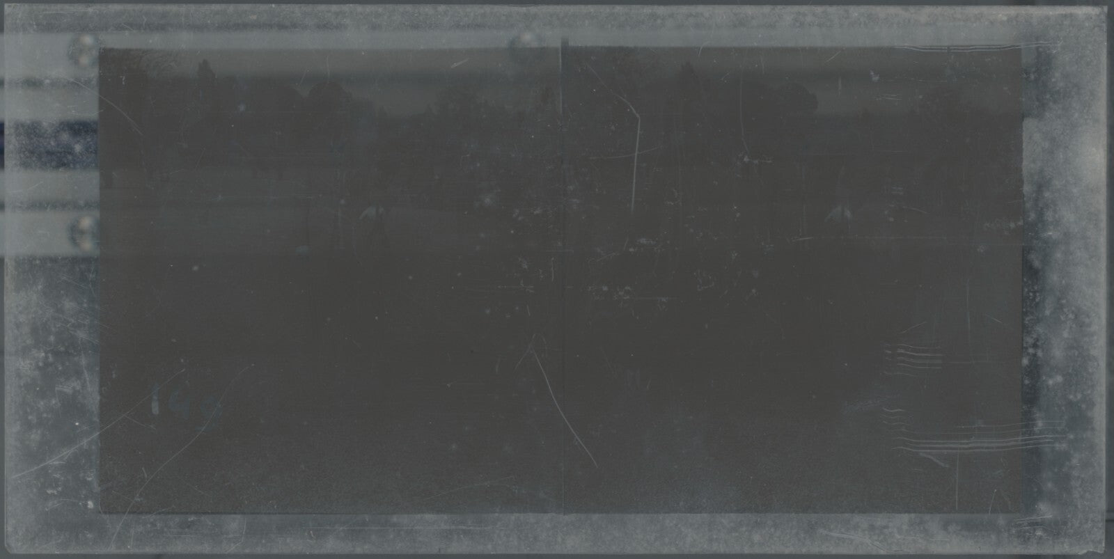 Hippodrome de Longchamp, Paris, stéréoscopie plaque verre, positif 8,5x17 cm