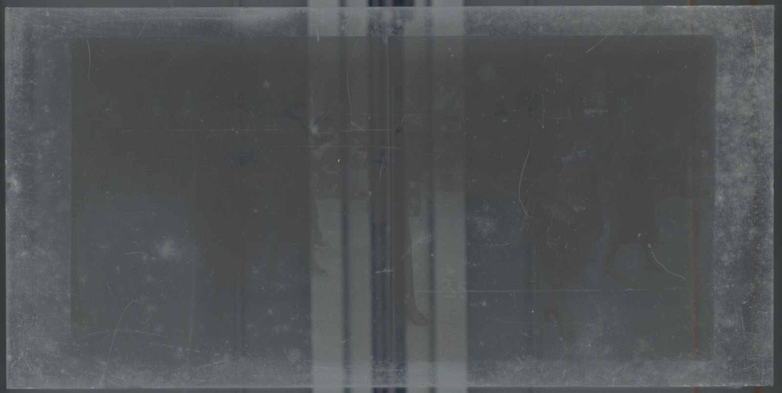 Hippodrome de Longchamp, Paris, plaque verre stéréoscopique, positif 8,5x17 cm