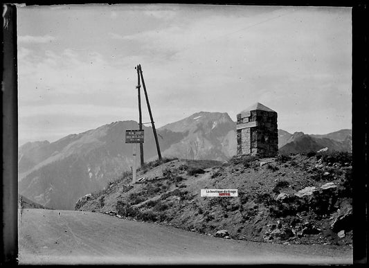 Plaque verre photo ancienne négatif noir et blanc 6x9 cm RN 202 col route Alpes - La Boutique Du Tirage 