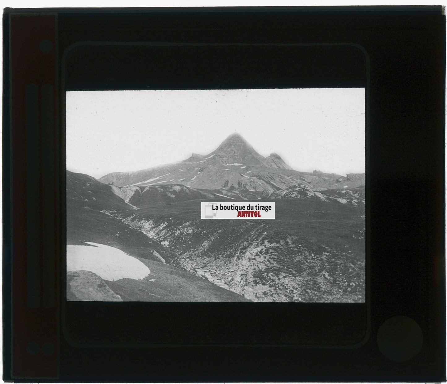 Le Pain de Sucre, Montagne, photo plaque verre, noir & blanc, positif 8,5x10 cm