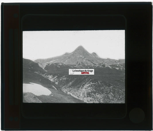 Le Pain de Sucre, Montagne, photo plaque verre, noir & blanc, positif 8,5x10 cm