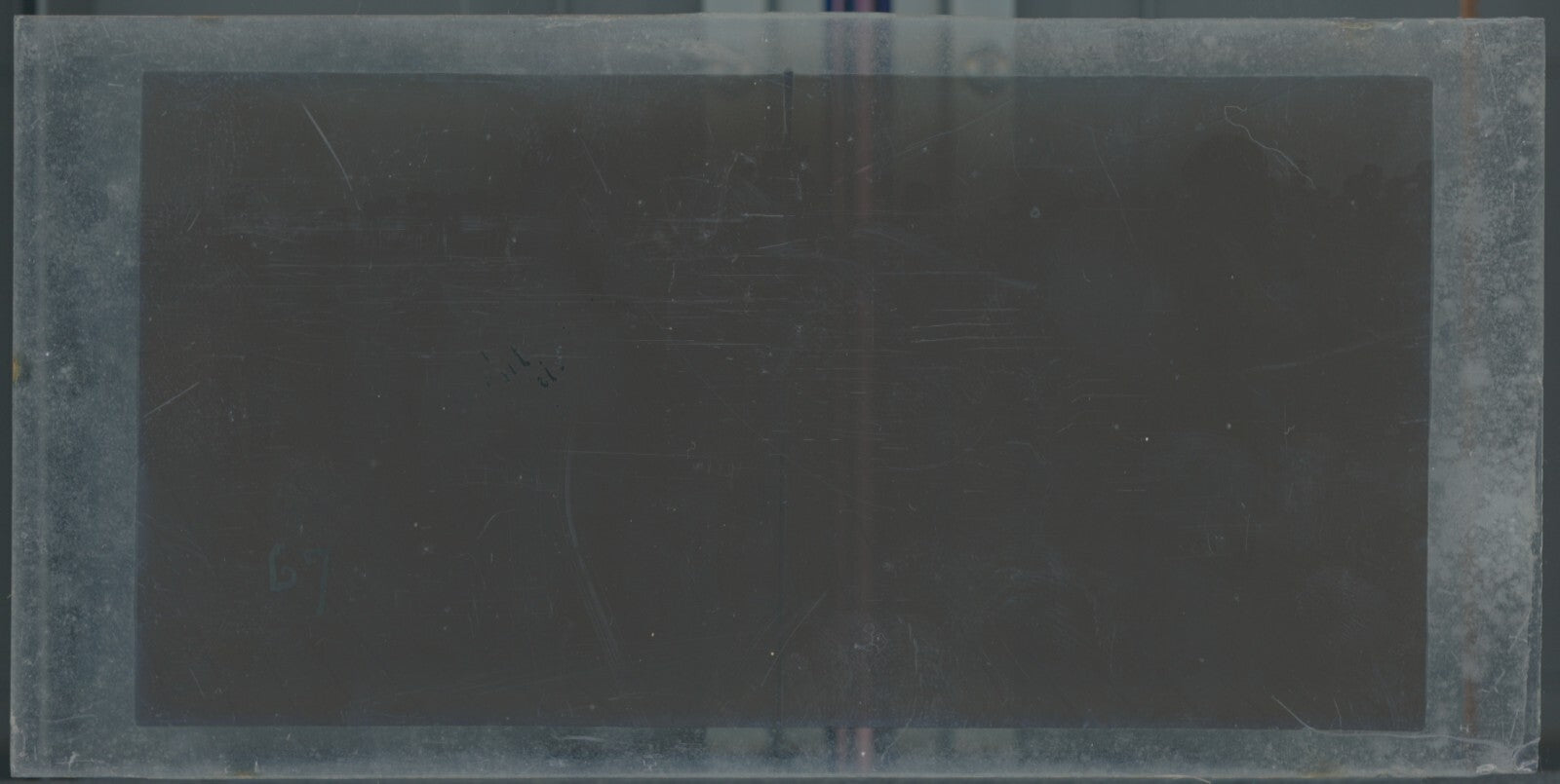 Personnages, Longchamp, Paris, plaque verre stéréoscopique, positif 8,5x17 cm