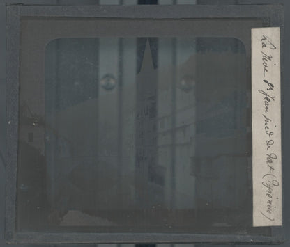 Saint-Jean-Pied-de-Port, photo plaque verre, noir & blanc, positif 8,5x10 cm