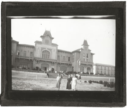 Valras-Plage, casino, France, photo ancienne plaque de verre, positif 8,5x10 cm