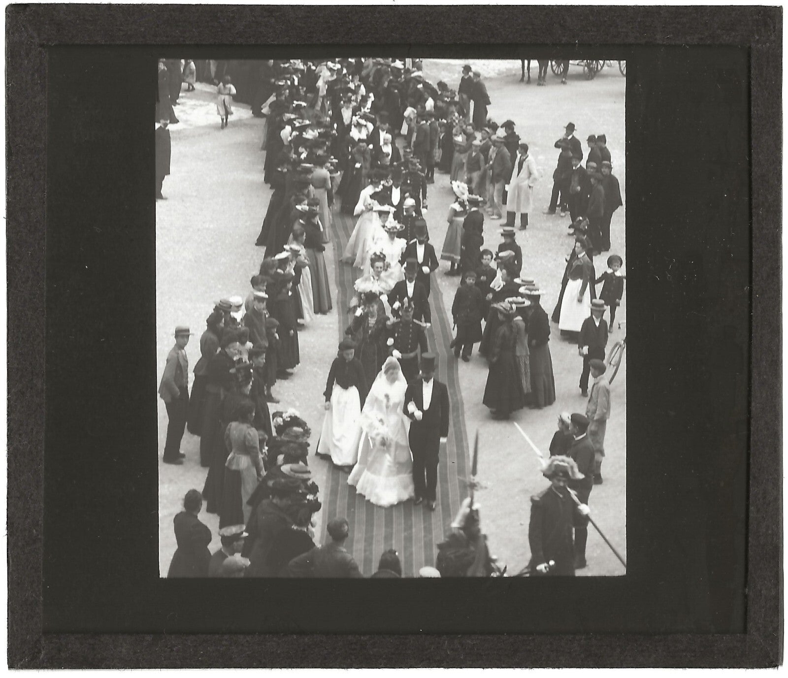 Lorraine, mariage, Toul, 1903, photo plaque de verre, positif 8,5x10 cm