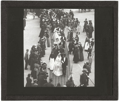 Lorraine, mariage, Toul, 1903, photo plaque de verre, positif 8,5x10 cm