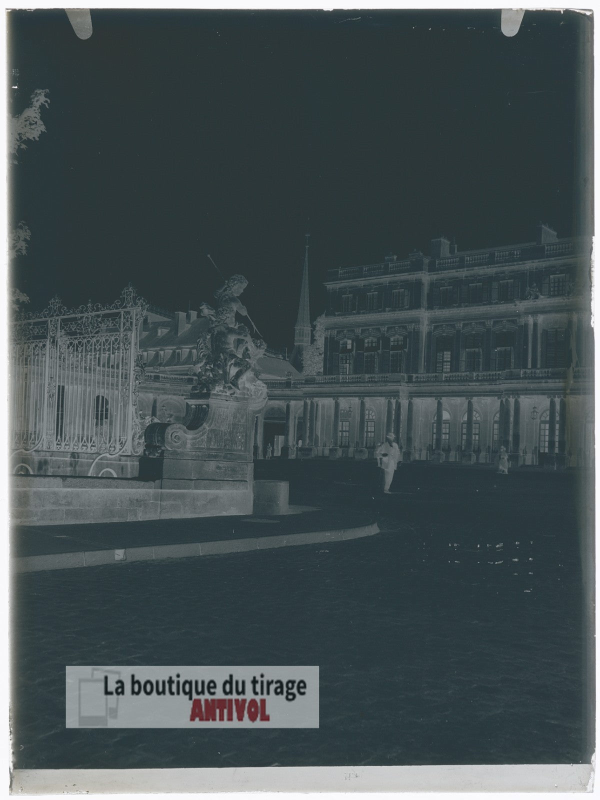 Place de la Carrière, Nancy, plaque verre, photo ancienne, négatif 9x12 cm