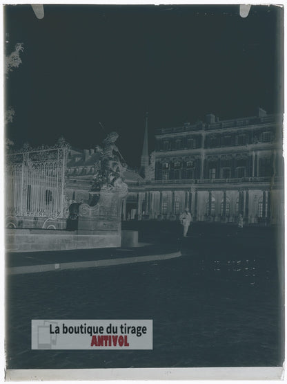 Place de la Carrière, Nancy, plaque verre, photo ancienne, négatif 9x12 cm