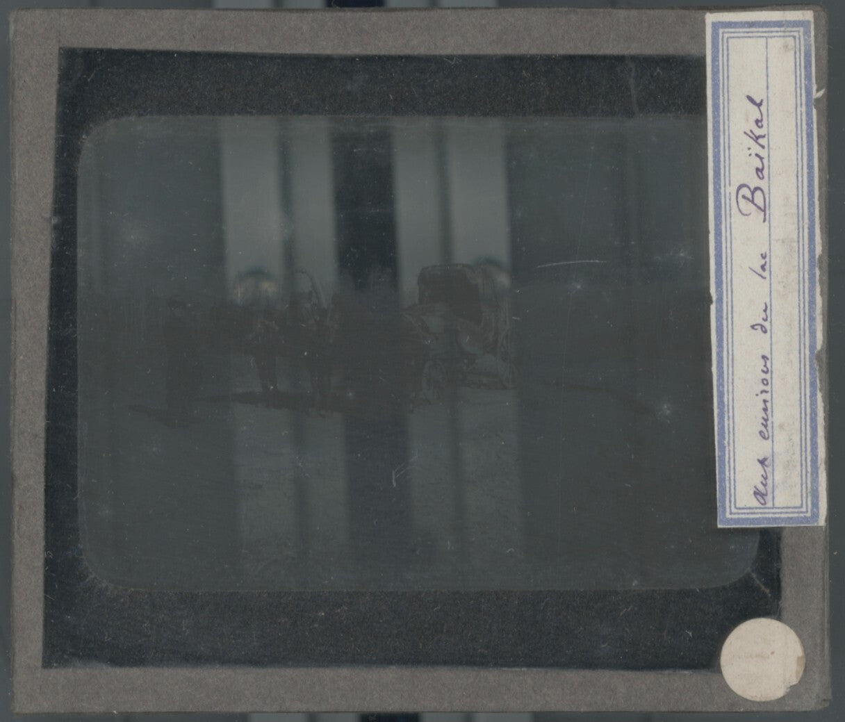 Lac Baïkal, Russie, photo plaque verre, noir & blanc, positif 8,5x10 cm