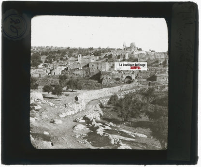 Béthanie, histoire, photo plaque de verre, noir & blanc, positif 8,5x10 cm